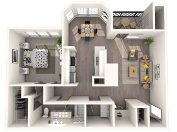 a floor plan of a 3 bedroom apartment