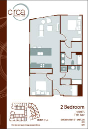 Floor Plan  2x2 B4.2