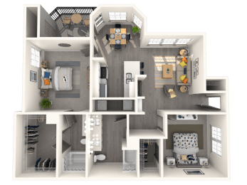 a floor plan of a 3 bedroom apartment