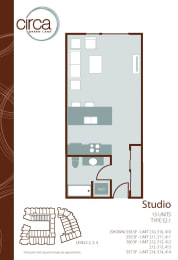 Floor Plan  floor plan of a studio apartment