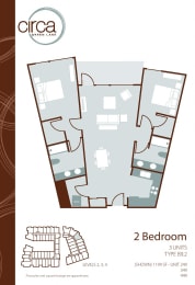 Floor Plan  a typical floor plan of a 2 bedroom apartment