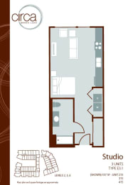 Floor Plan  floor plan of a studio apartment