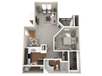 a floor plan of a house with a bedroom and a bathroom