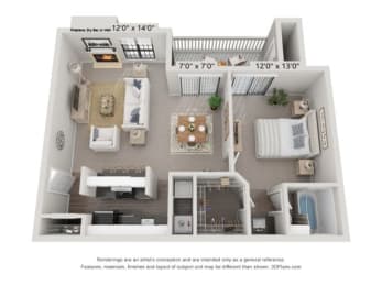 3 bedroom floor plan  the crossings at town creek apartments
