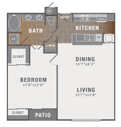 1 Bed and 1 Bath