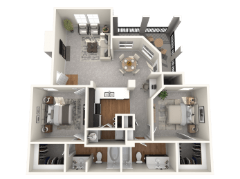  Floor Plan B2 - 997 Sq. Ft.