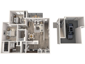 a 2103 sq ft apartment with a bedroom and a bathroom