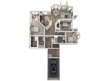 a floor plan of a house shaped like a cross