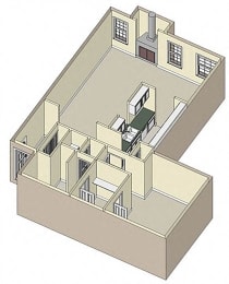 A6R-1 / 1 floorplan
