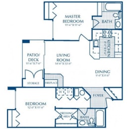 2/2- Square Foot Range- 1100