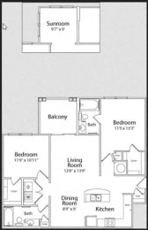 2br/2ba, hampton