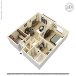 A1- 1 / 1 floorplan