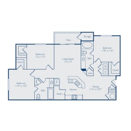  Floor Plan Three Bedroom