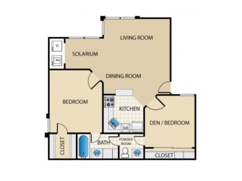 a floor plan of a living room and a dining room