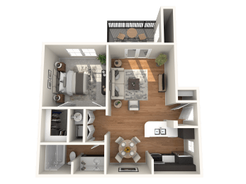  Floor Plan A2 - 673 Sq. Ft.