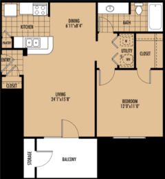 Floor Plan  A2-1 / 1 floor plan
