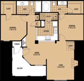 Floor Plan  B2-2 / 2 floor plan
