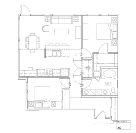  Floor Plan 2_1 Bedrm - A