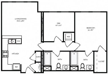 Floor Plan  1A (alt 2) 1 / 2 floorplan