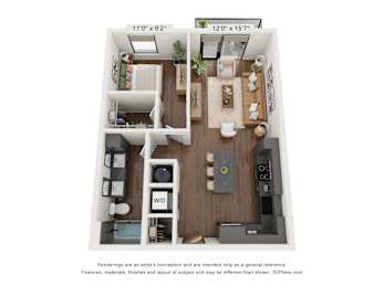 The Clover 1 Bedroom Trefoil