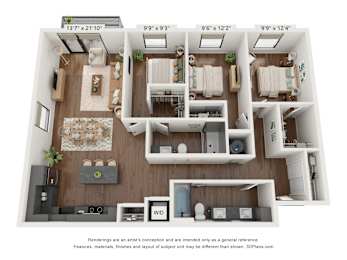 The Clover 3 Bedroom Saffron