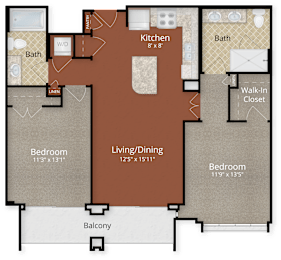 2-bedroom Affordable Dwelling Units (ADUs) in Washington, DC