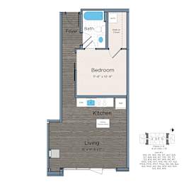1 bedroom Affordable Dwelling Unit (ADU) at Leo at Waterfront Station in Southwest Waterfront in Washington, DC 20024