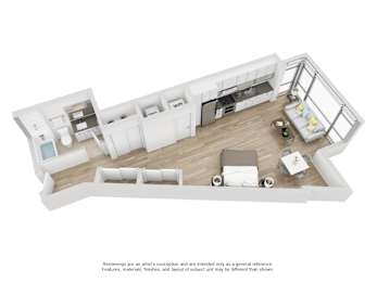an overhead view of an apartment