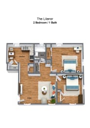  Floor Plan 2 BR