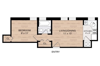 the5311 Brentwood 1 bedroom 1 bathroom
