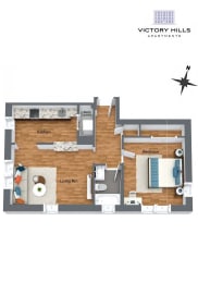  Floor Plan 1 BR - G