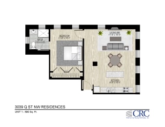  Floor Plan 1 BR | A