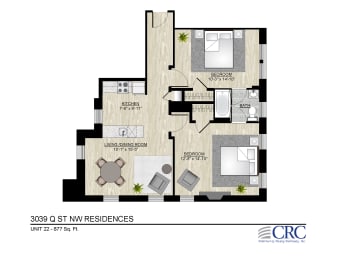  Floor Plan 2 BR | A