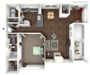 Floor Plan  One Bedroom