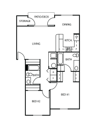 Floor Plan  2 Bedroom B