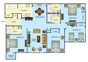 Floor Plan  Four Bedroom