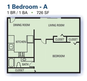 One Bedroom/One Bathroom at Stonetree, East Point, GA, 30344