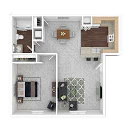 a floor plan of a 1 bedroom apartment at the biltmore apartments in dallas,