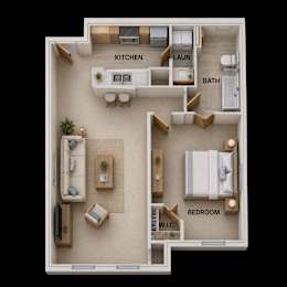 1 Bed Floorplan at Columbia Colony Senior, Atlanta, 30331