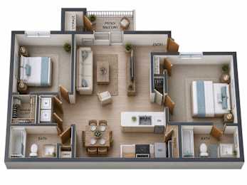 2 bed 2 bath at Epic Apartments , Apartments, Daytona Beach, FL