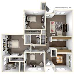 3 Bedroom Floor Plan at Osito Ridge, Colorado, 80227