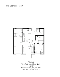 2 Bedroom Floor Plan at The Hendrickson, Falcon Heights