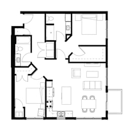 2 bed 2 bath B at The Hendrickson Apartments, Falcon Heights, MN