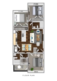 Floor Plan  a floor plan of a 1 bedroom floor plan with a bathroom and a living room