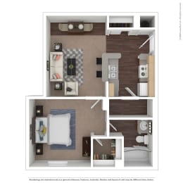 Floor Plan  the outlook  3d floor plan  1199 square feet
