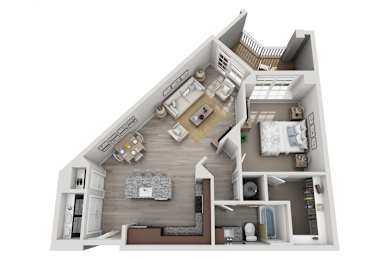 A4 Floorplan | 844 Sq. Ft. at Elevate at Brighton Park, Summerville, SC