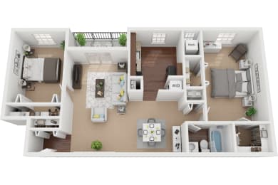 Baldwin renovated 2 bedroom 1 bath closed den  at Courthouse Square Apartments, Towson, MD
