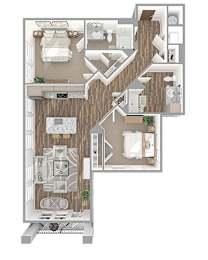 2 bed 2 bath B at The Linden Apartments, Davidson