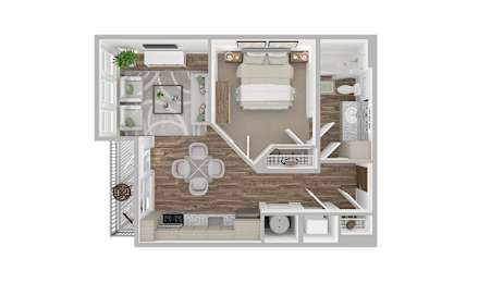 1 bed 1 bath H at The Linden Apartments, Davidson