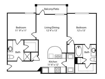 a floor plan of a house with a bedroom and a living room